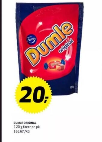 Bunnpris Dumle sjokoladepose tilbud