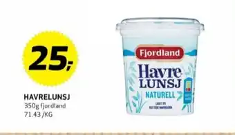 Bunnpris Fjordland havrelunsj tilbud