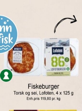 Joker Lofoten fiskeburger tilbud