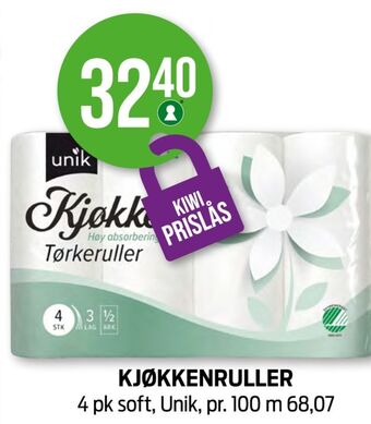 Kiwi Unik tørkerull tilbud