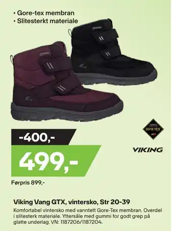 XXL Sport Viking vang gtx, vintersko, str 20-39 tilbud