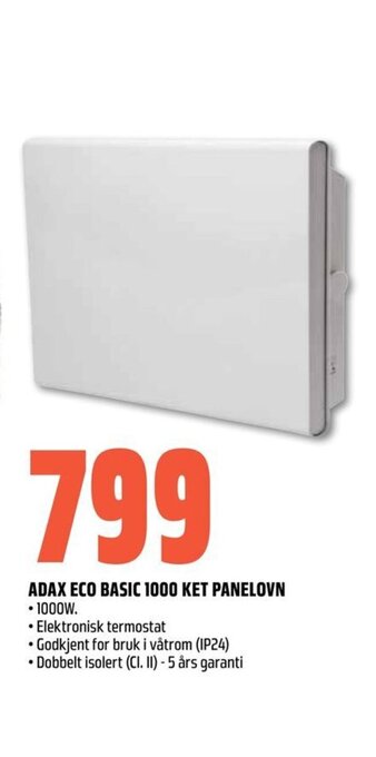 Coop Obs Adax Eco Basic 1000 Ket Panelovn tilbud
