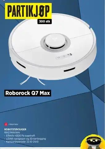 POWER Roborock Robotstøvsuger RRQ7MAXWH tilbud