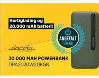 POWER 20 000 Mah Powerbank tilbud