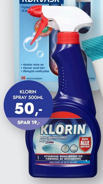 Lyreco Klorin spray 500ml tilbud
