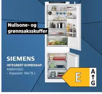 POWER Siemens Integrert Kombiskap tilbud