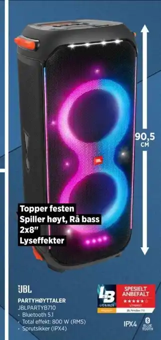 POWER JBL Partyhøyttaler tilbud