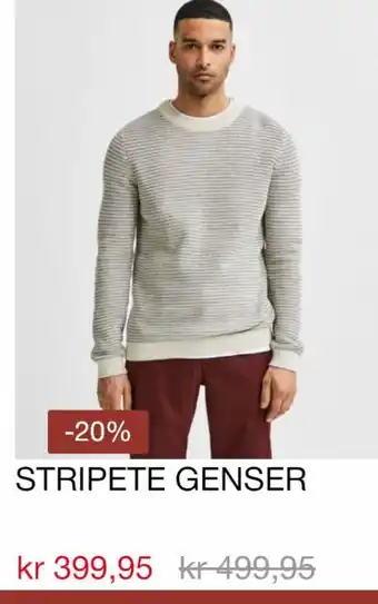 Selected Stripete Genser tilbud