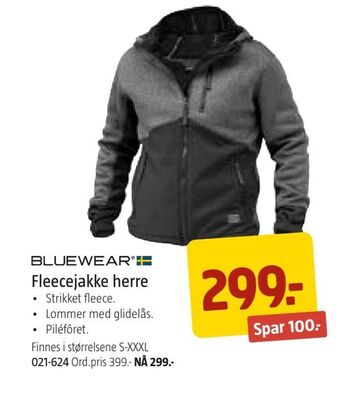 Jula Fleecejakke herre tilbud