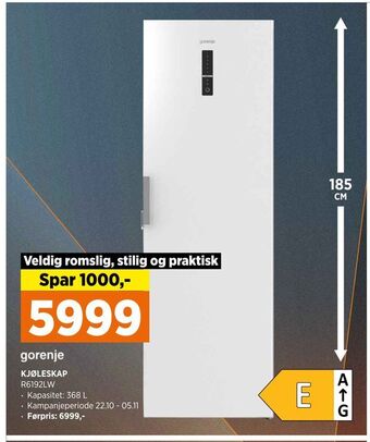 POWER Kjøleskap tilbud