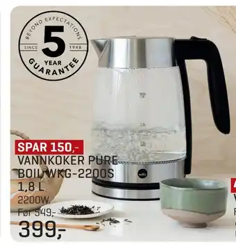 Jernia Vannkoker pure boil wkg-2200s tilbud