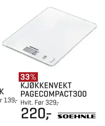 Jernia Kjøkkenvekt pagecompact300 tilbud