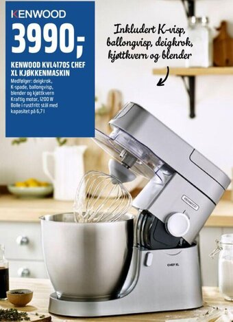 Coop Obs Kenwood KVL4170S Chef XL Kjøkkenmaskin tilbud
