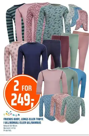 Coop Obs Friends Body Longs eller Trøye i Ull/ Bomull eller Ull/ Bambus tilbud