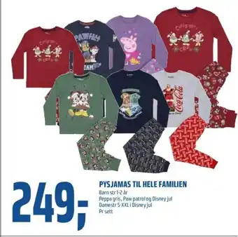 Coop Obs Pyjamas Til Hele Familien tilbud
