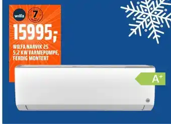 Coop Obs Wilfa Narvix 25 5.2 Kw Varmepumpe Ferdig Montert tilbud