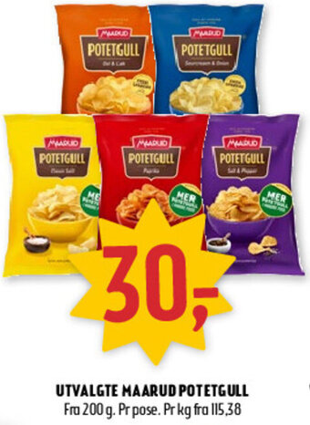 Coop Prix Utvalgte Maarud Potetgull tilbud