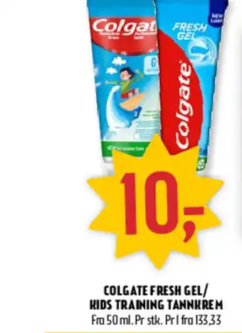 Coop Prix Colgate Fresh Gel/ Kids Training Tannkrem tilbud