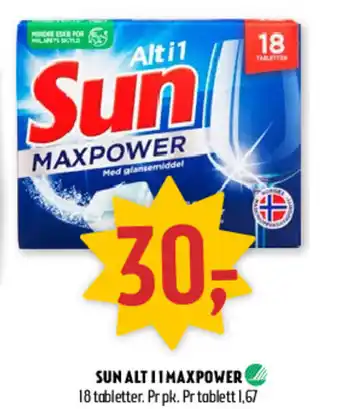 Coop Prix Sun Alt 11 Maxpower tilbud