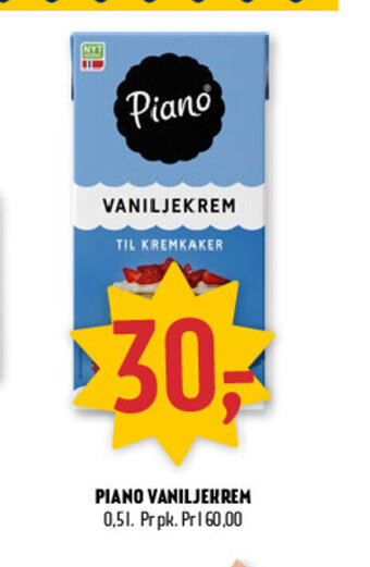 Coop Prix Piano Vaniljekrem tilbud