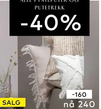 Skeidar Freya putetrekk beige tilbud