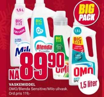 Europris Omo vaskemiddel-flytende tilbud