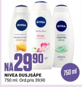 Europris Nivea dusjsåpe tilbud