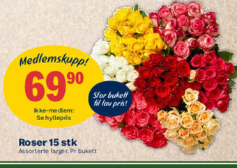 Coop Mega Roser 15 stk tilbud