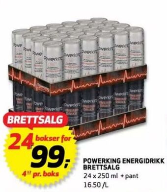 Bunnpris Powerking energidrikk tilbud