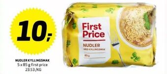 Bunnpris First price nudler tilbud