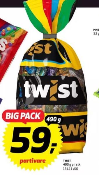 Bunnpris Twist konfekt tilbud