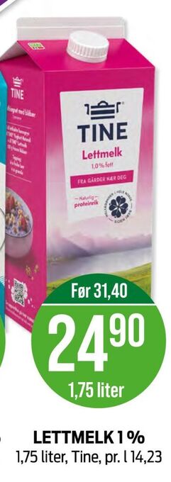 Kiwi Tine lettmelk tilbud