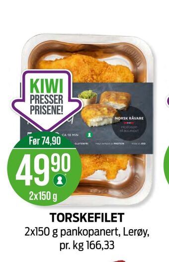 Kiwi Lerøy torskefilet tilbud