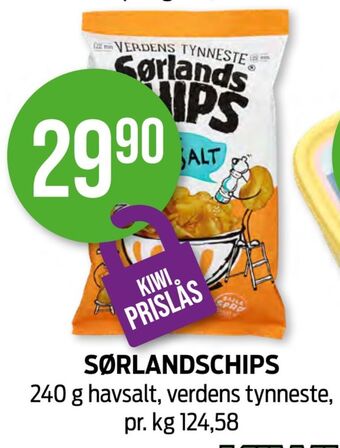 Kiwi Sørlandschips chips tilbud