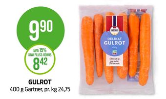 Kiwi Gartner gulrøtter tilbud