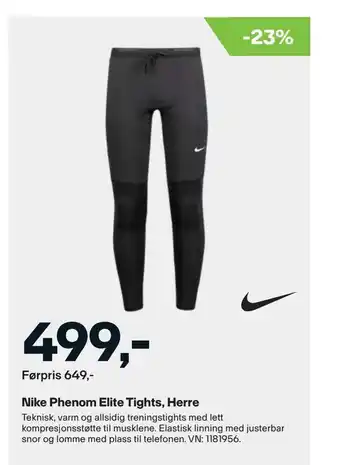 XXL Sport Nike phenom elite tights, herre tilbud