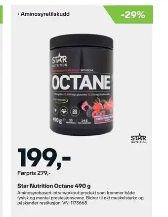 XXL Sport Star nutrition octane 490 g tilbud