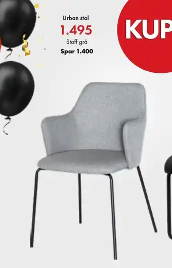 Fagmøbler Urban stol tilbud
