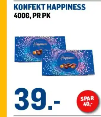 Price Lagerbutikk Konfekt Happiness 400 g tilbud