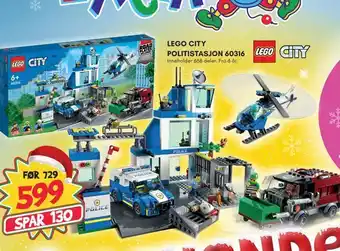 Extra Leker Lego city politistasjon 60316 tilbud