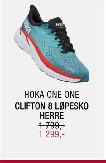 Sport 1 Hoka One One Clifton 8 Løpesko Herre tilbud