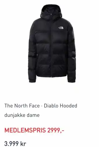 Intersport The North Face Diablo Hooded Dunjakke Dame tilbud