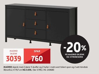 Bohus Madrid skjenk tilbud