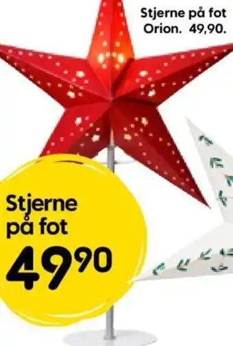 Rusta Stjerne på fot Orion tilbud