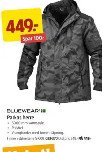 Jula Parkas Herre tilbud