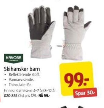 Jula Skihansker Barn tilbud