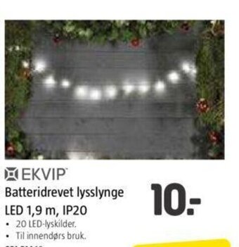 Jula Batteridrevet Lysslynge LED 1,9m, IP20 tilbud