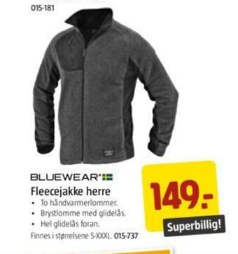 Jula Fleecejakke Herre tilbud