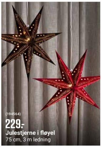 Europris Julestjerne i Fløyel tilbud