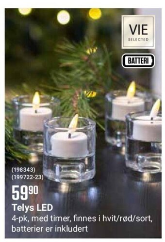 Europris Telys LED tilbud